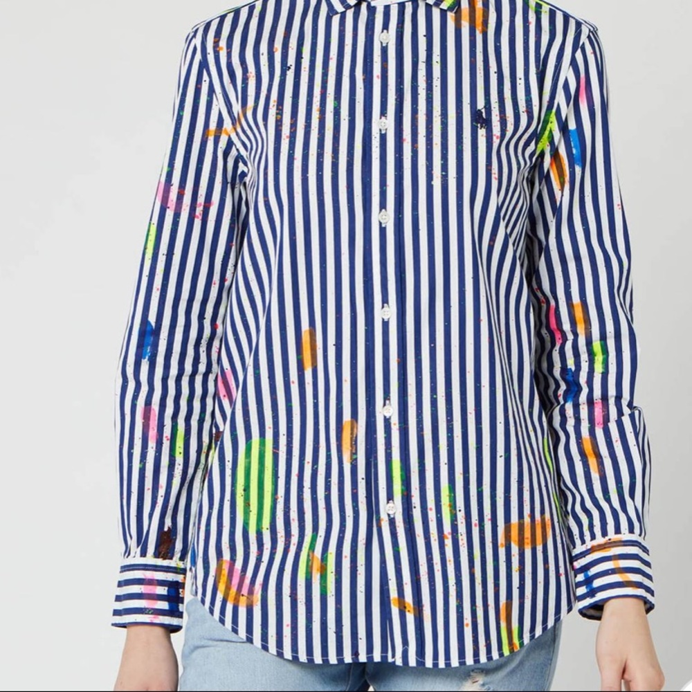 Polo Ralph Lauren Women's Paint Splatter Botton Down